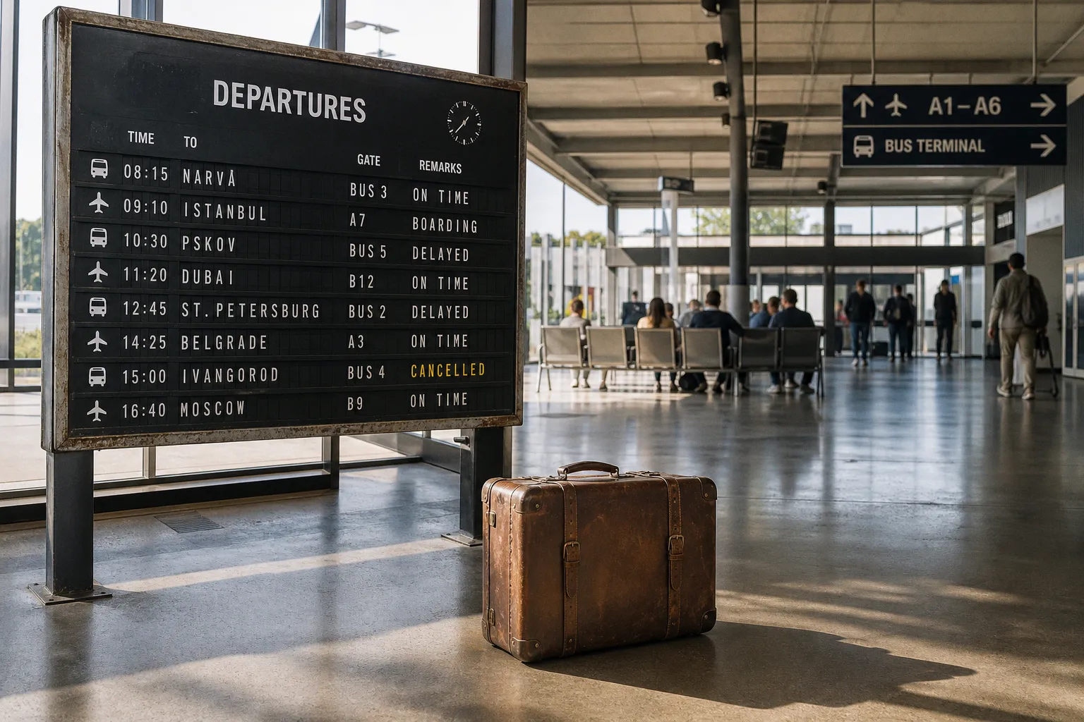 Russia entry routes: land border bus or transit flight?
